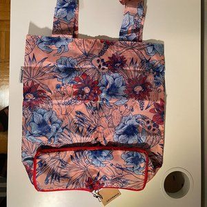 Starbucks Floral Cactus Zipper Foldable and Reusable Tote Bag, With Tag